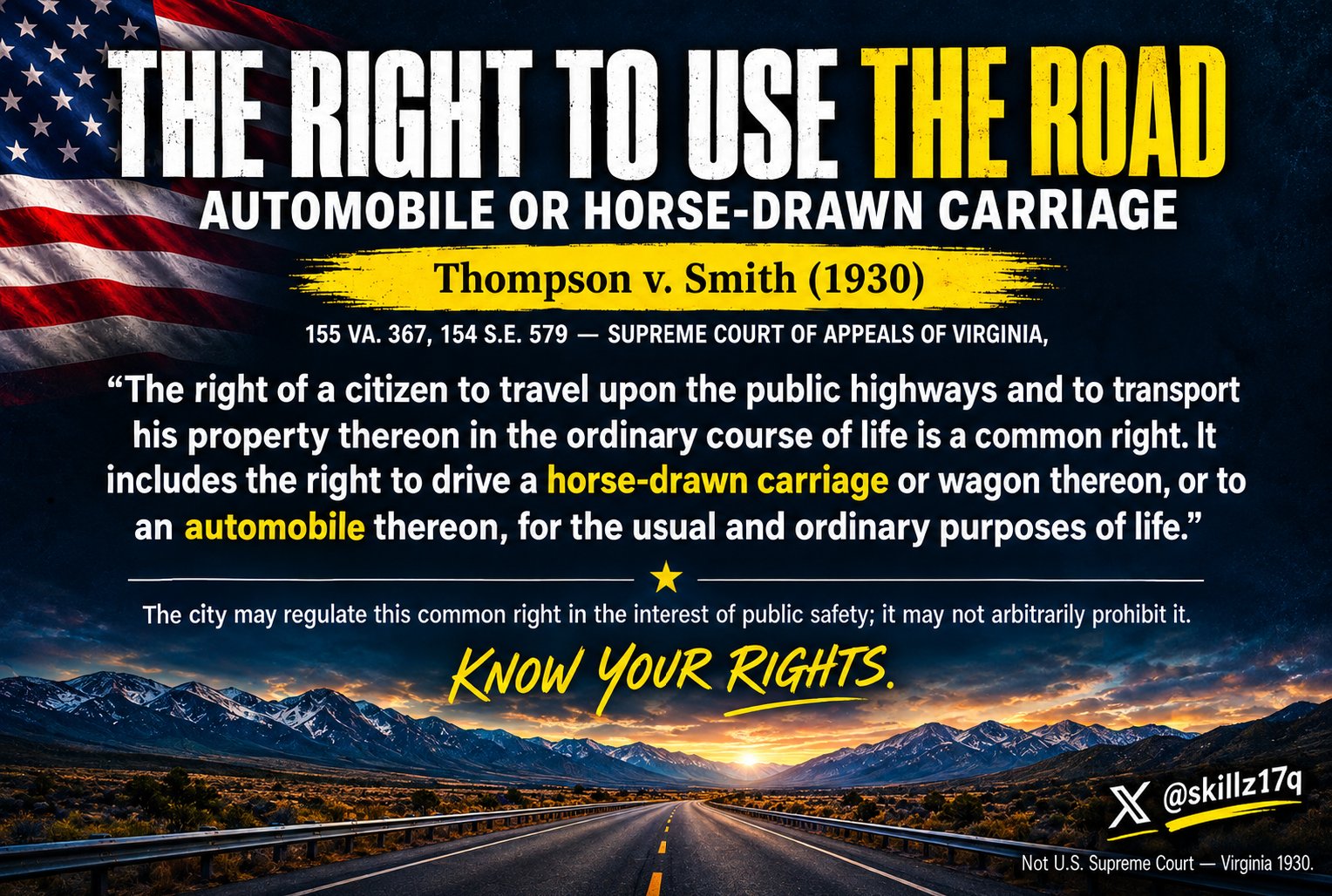 The Right To Use The Road. Are you Engaged In Commerce?